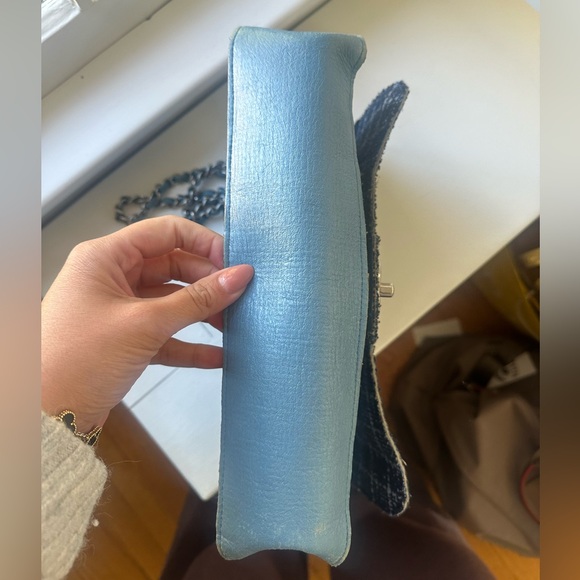 Chanel Classic Single Medium Flap Bag Tweed and calfskin 18x 2014 - Picture 12 of 17